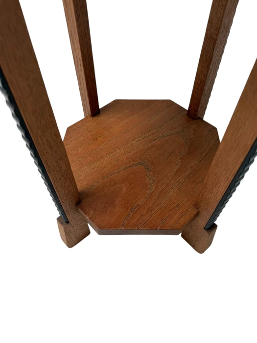 Art Deco Amsterdamse School Octagonal Pedestal Table, 1920s